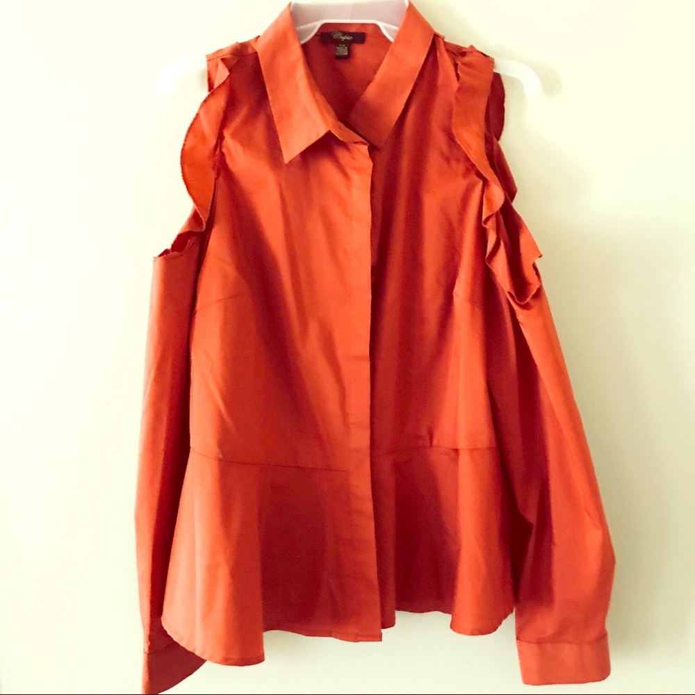 Cut out shoulder blouse